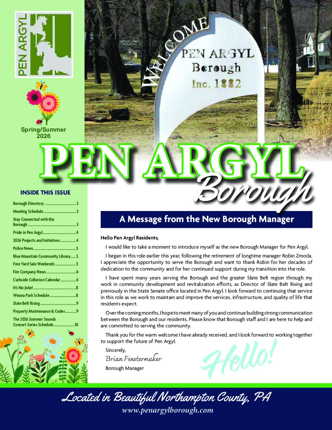 Thumbnail of the first page of 'Spring/Summer Newsletter 2026'